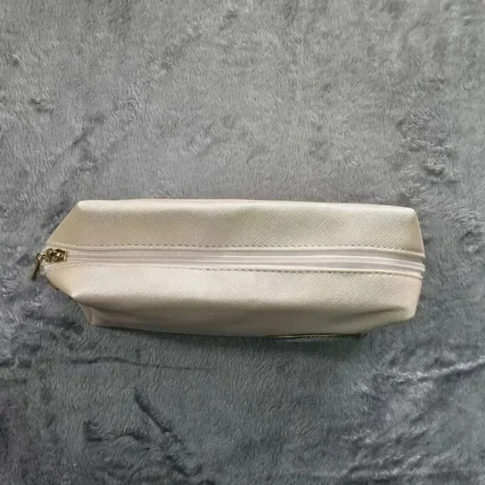 Smiley Face Makeup Bag Cream Cosmetic Pouch